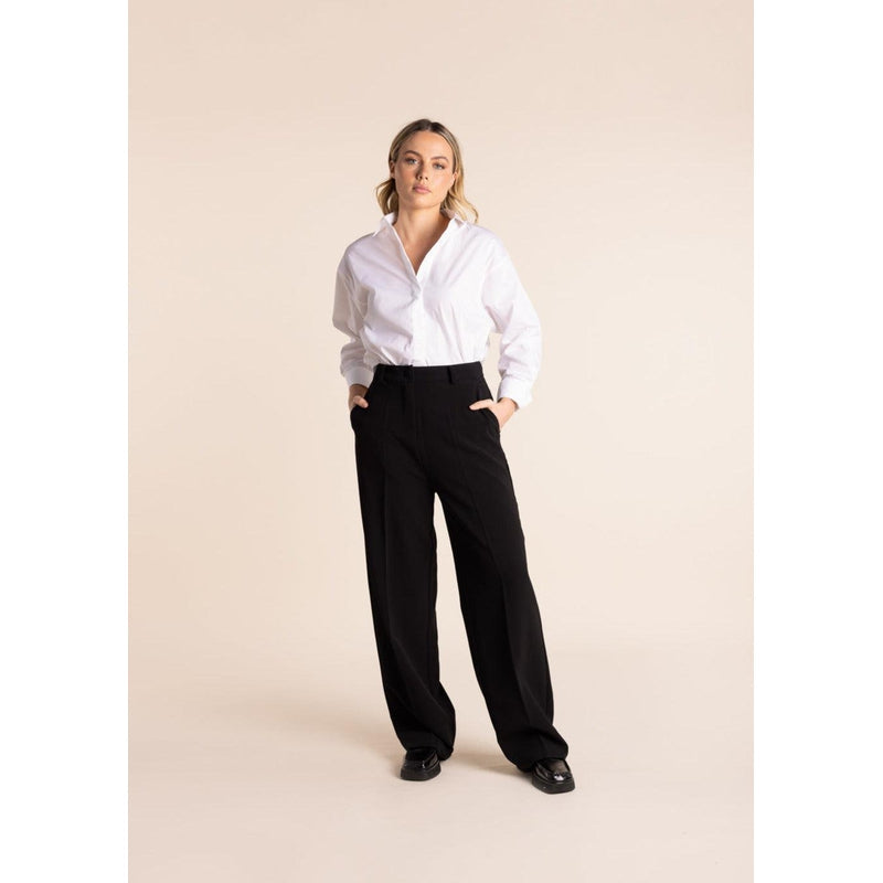 Black Tailored Straight Leg Pant - WOMEN Pants