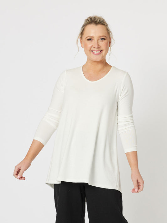 Clarity Keely Basic L/S T-Shirt | Ivory_ Shop 12