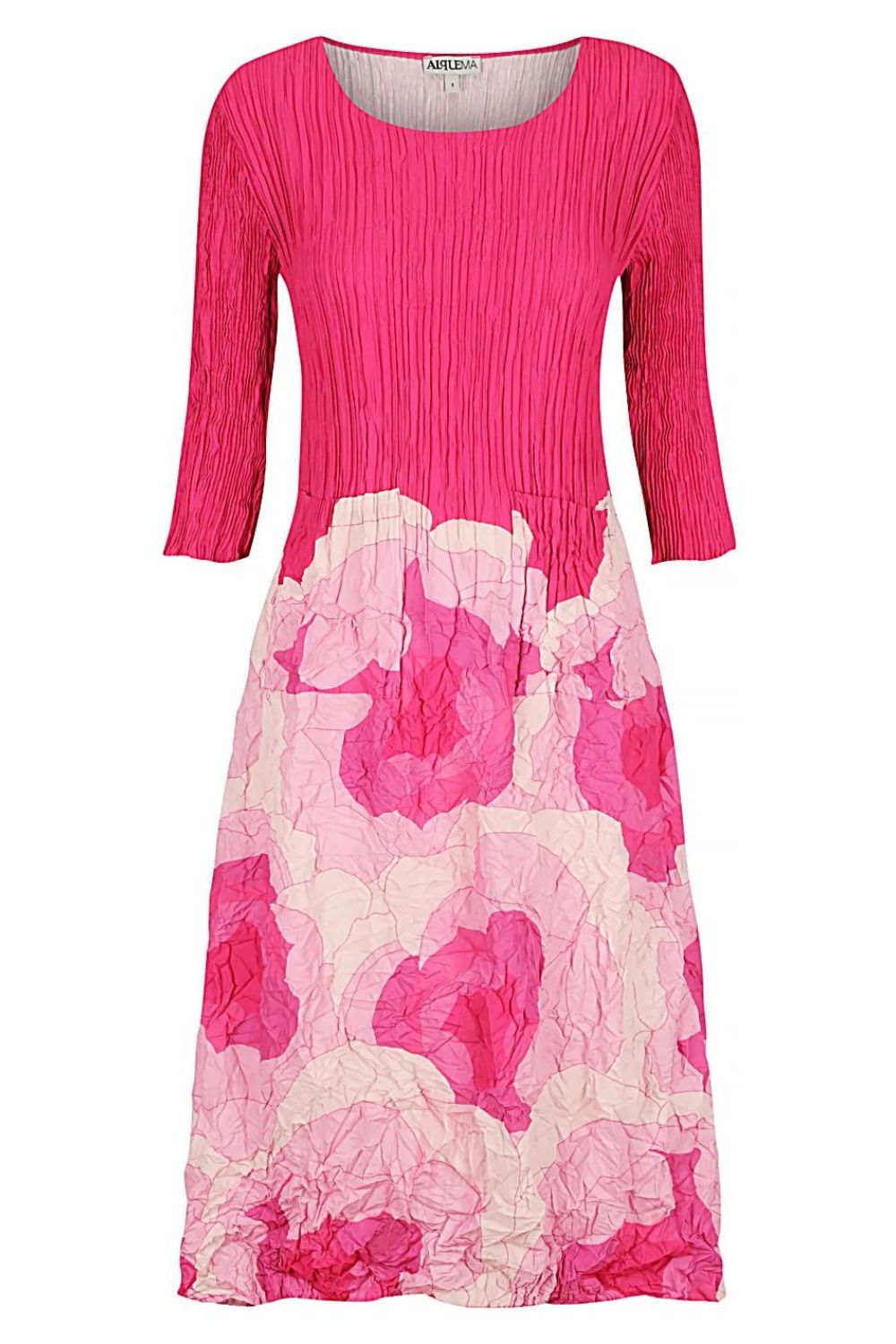 Alquema 3/4 Sleeve Smash Pocket Dress | Pink Rose_Shop 12