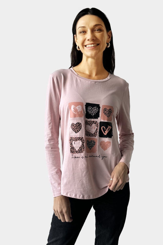 Amyic Multi Print Long Sleeve Top | Pink_Shop 12