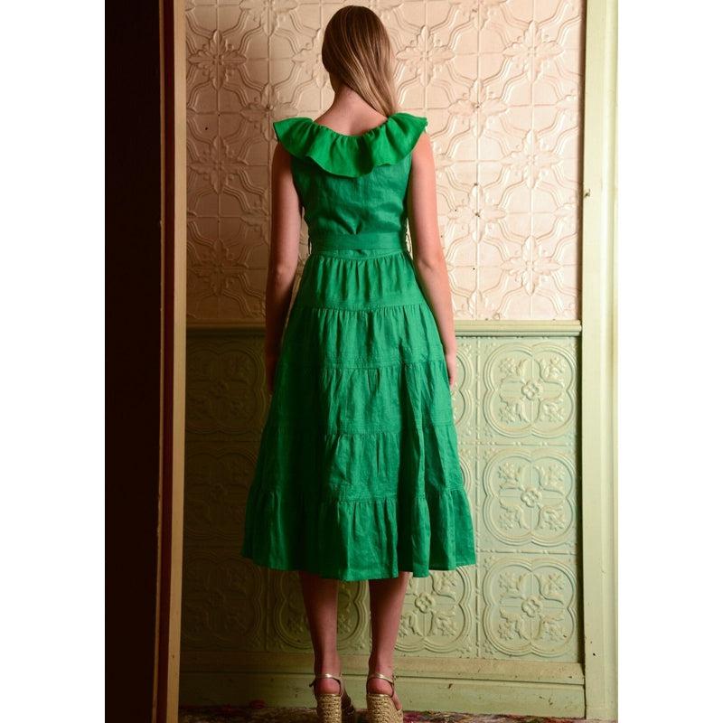 Collar Scheme Dress | Green-Coop by Trelise Cooper-Shop 12 Bendigo