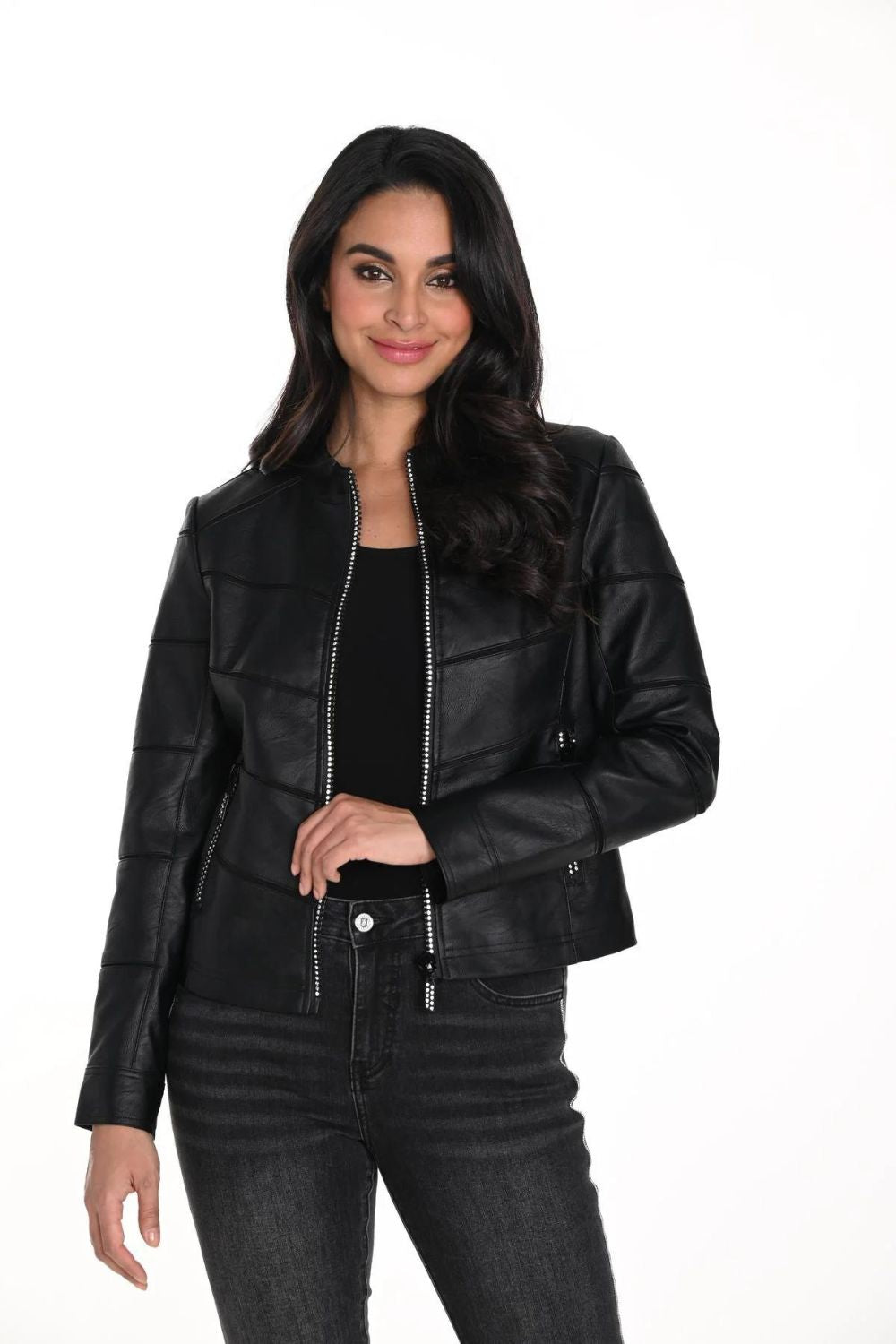 Frank Lyman Faux Leather Jacket | Black_Shop 12