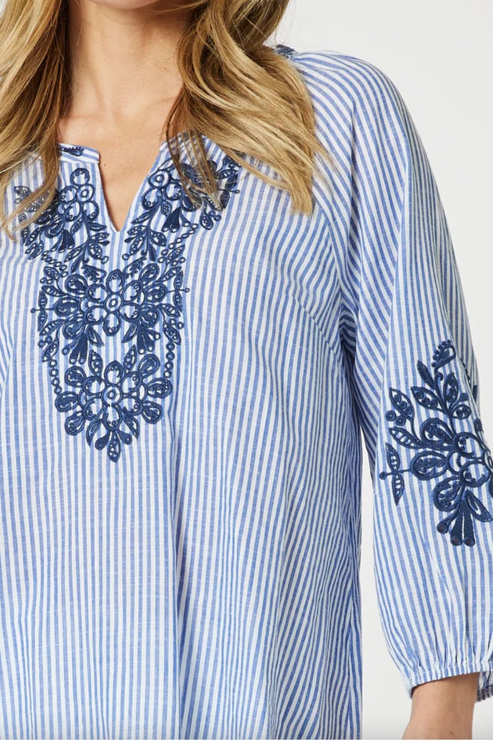 Cottesloe Stripe Top | Blue/White