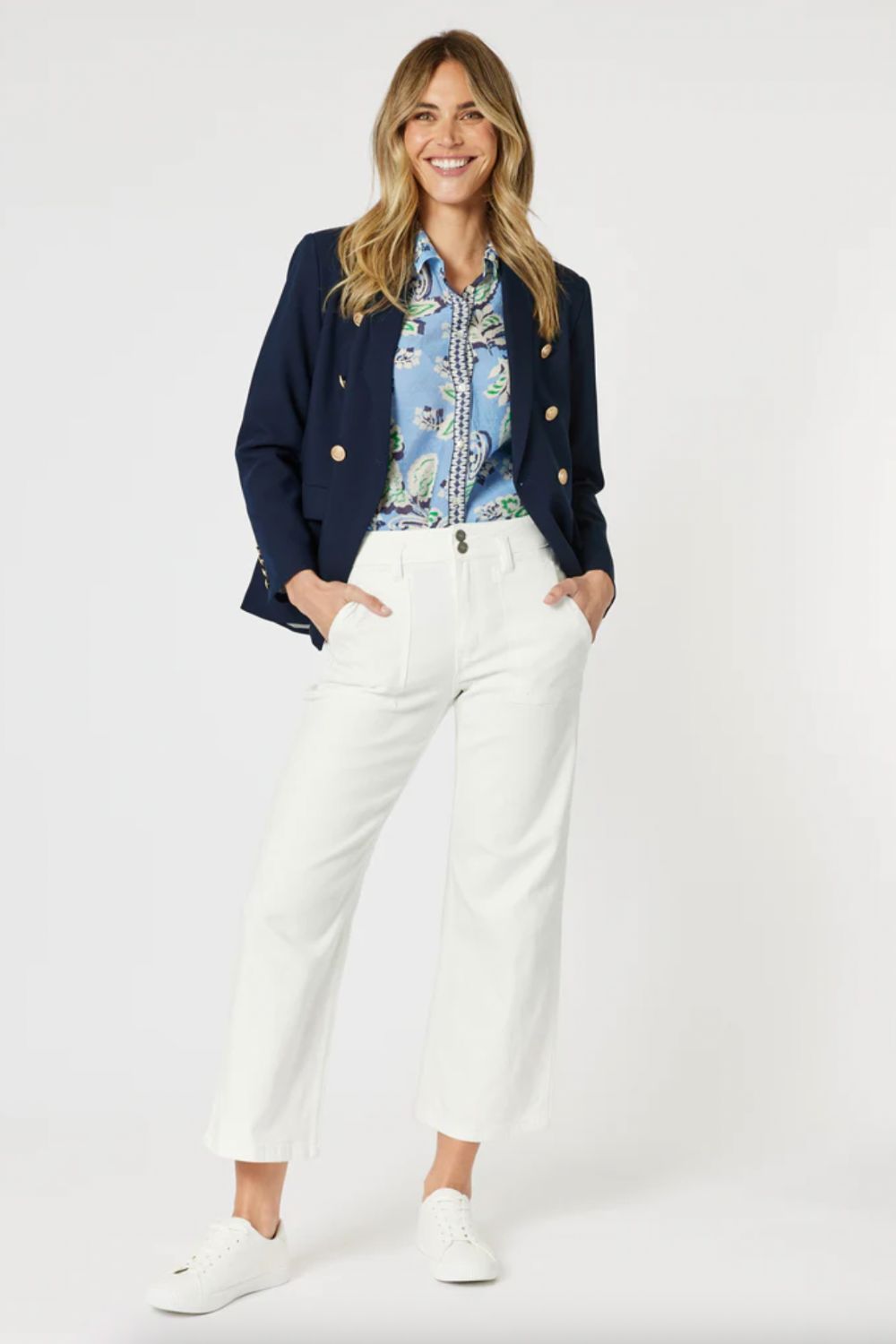 Lauren Double Breasted Blazer | Navy