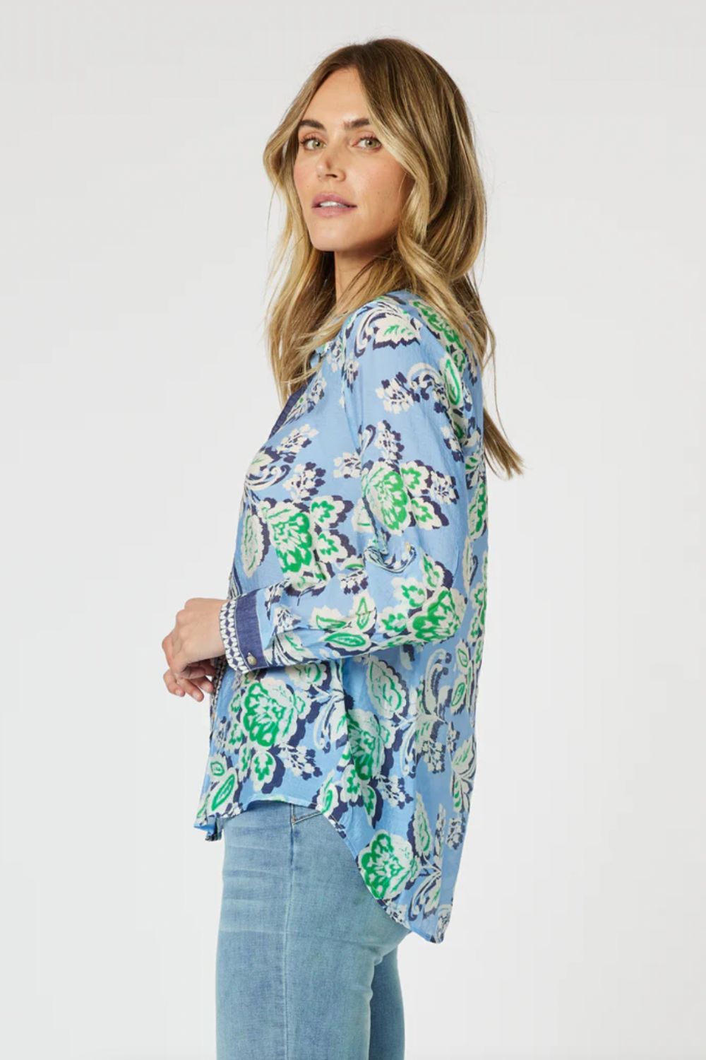 Coastal Print Shirt | Blue