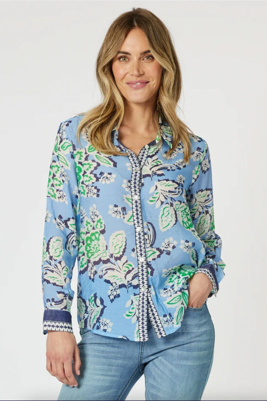 Coastal Print Shirt | Blue