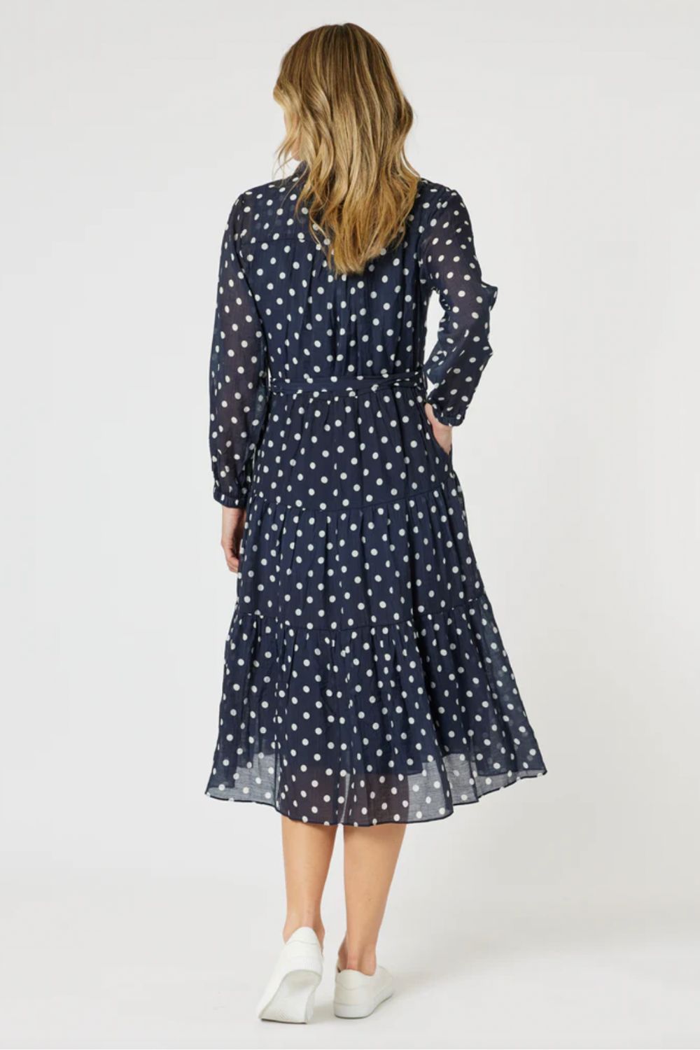 Sorrento Spot Dress | Navy/White