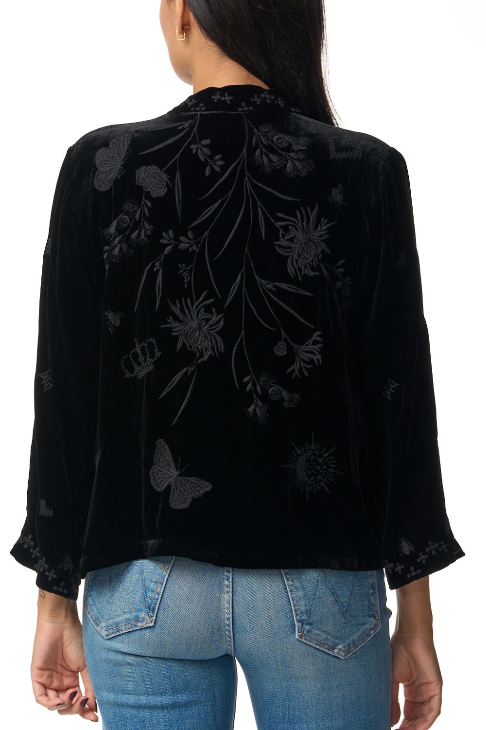 Aria Velvet Bolero | Black