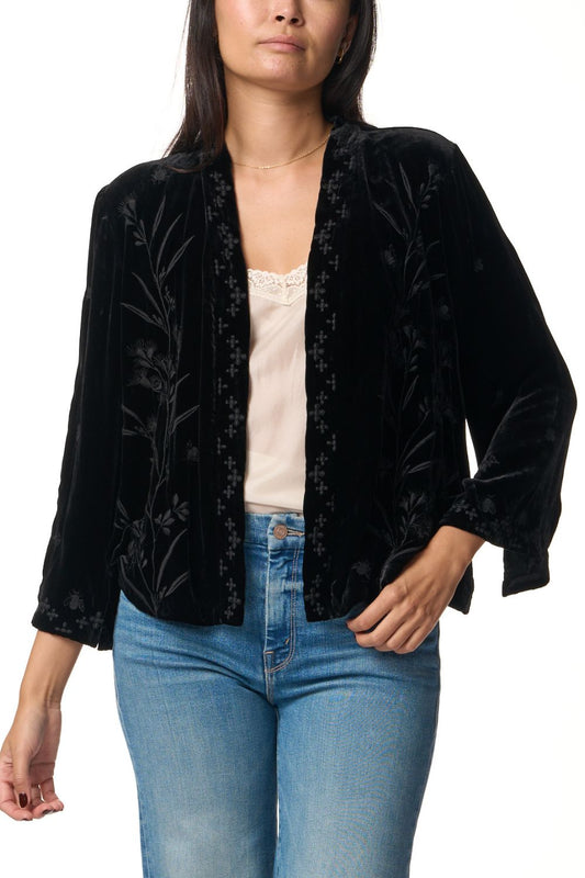 Aria Velvet Bolero | Black