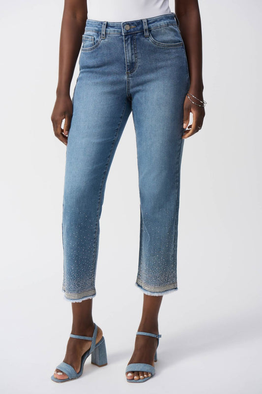 Straight Crop Jeans | Vintage Blue