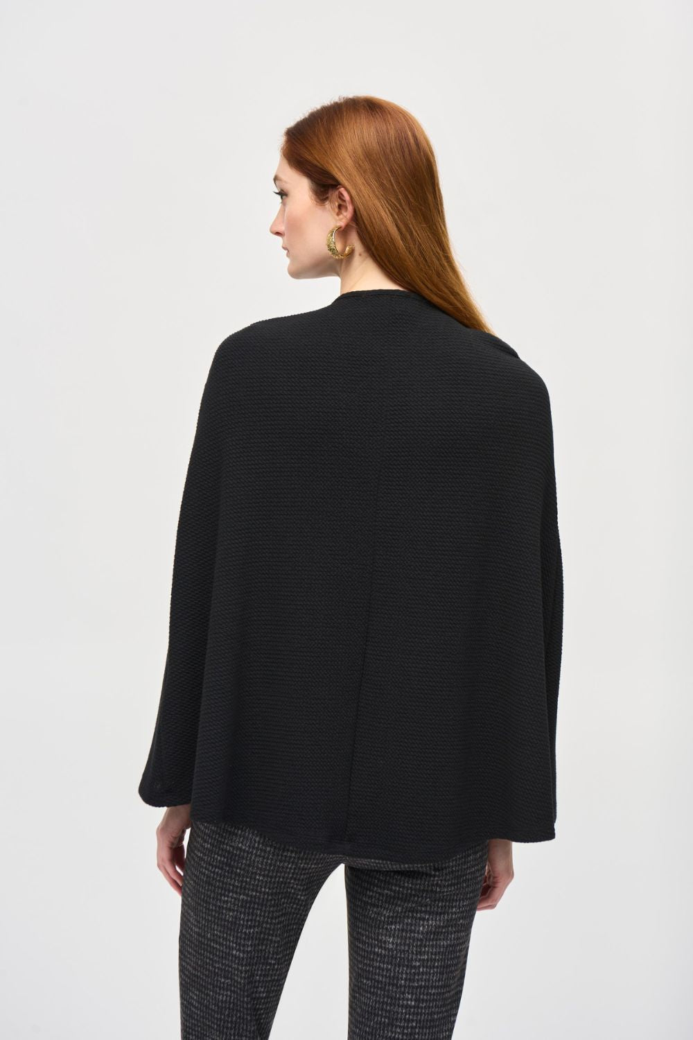 Joseph Ribkoff Jacquard Sweater Knit Cover-Up | Black_Shop 12