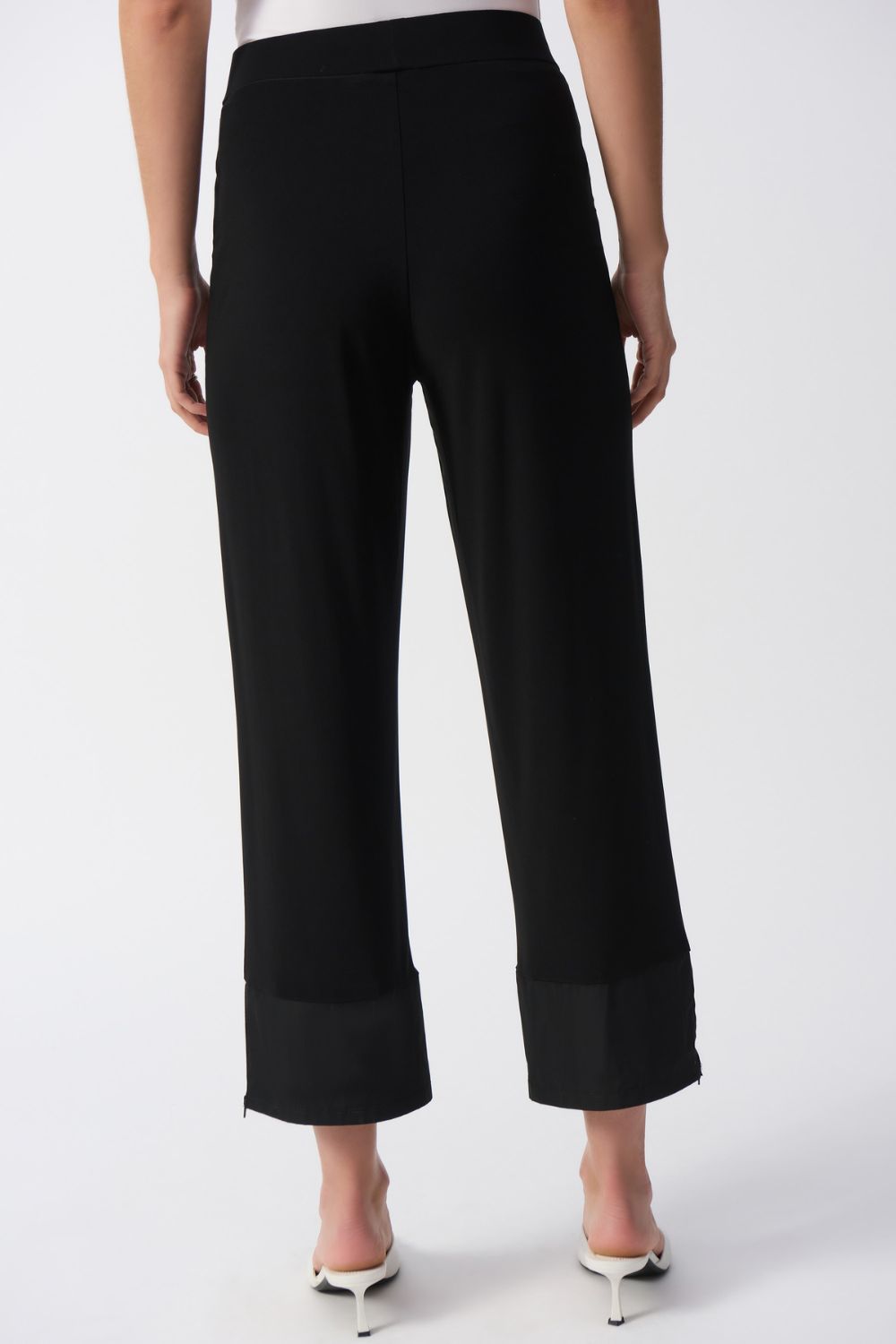 Silky Knit And Memory Straight Pants | Black