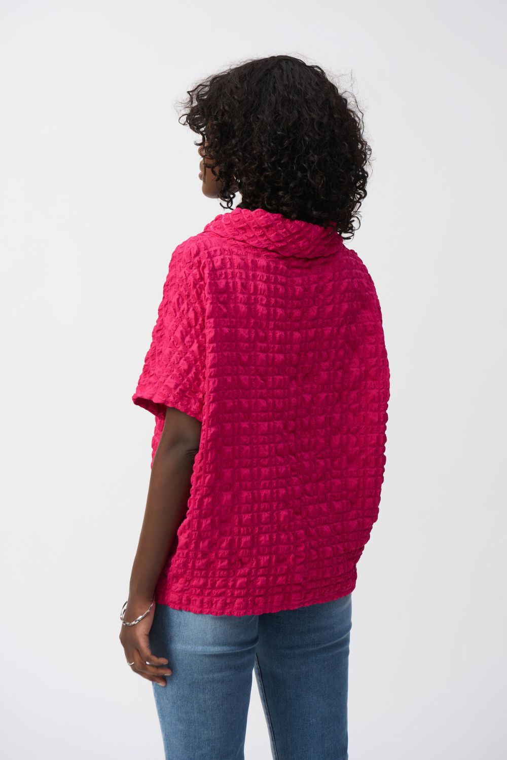 Bubble Jacquard Top | Geranium