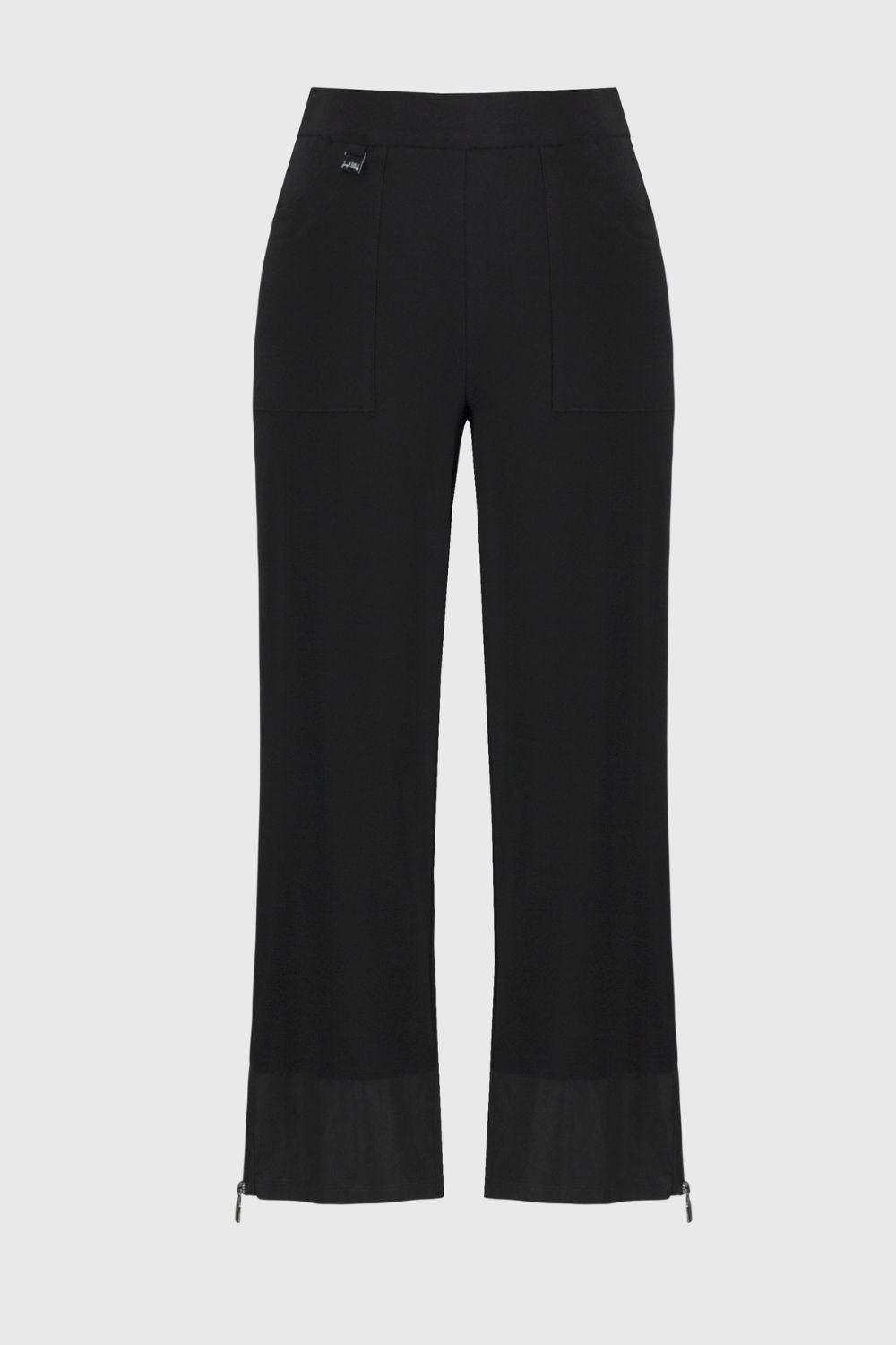 Silky Knit And Memory Straight Pants | Black