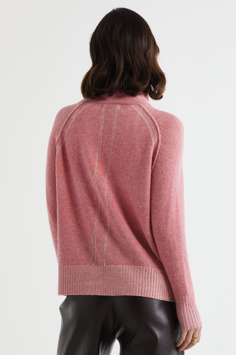 Two Tone Zip Up | Blush