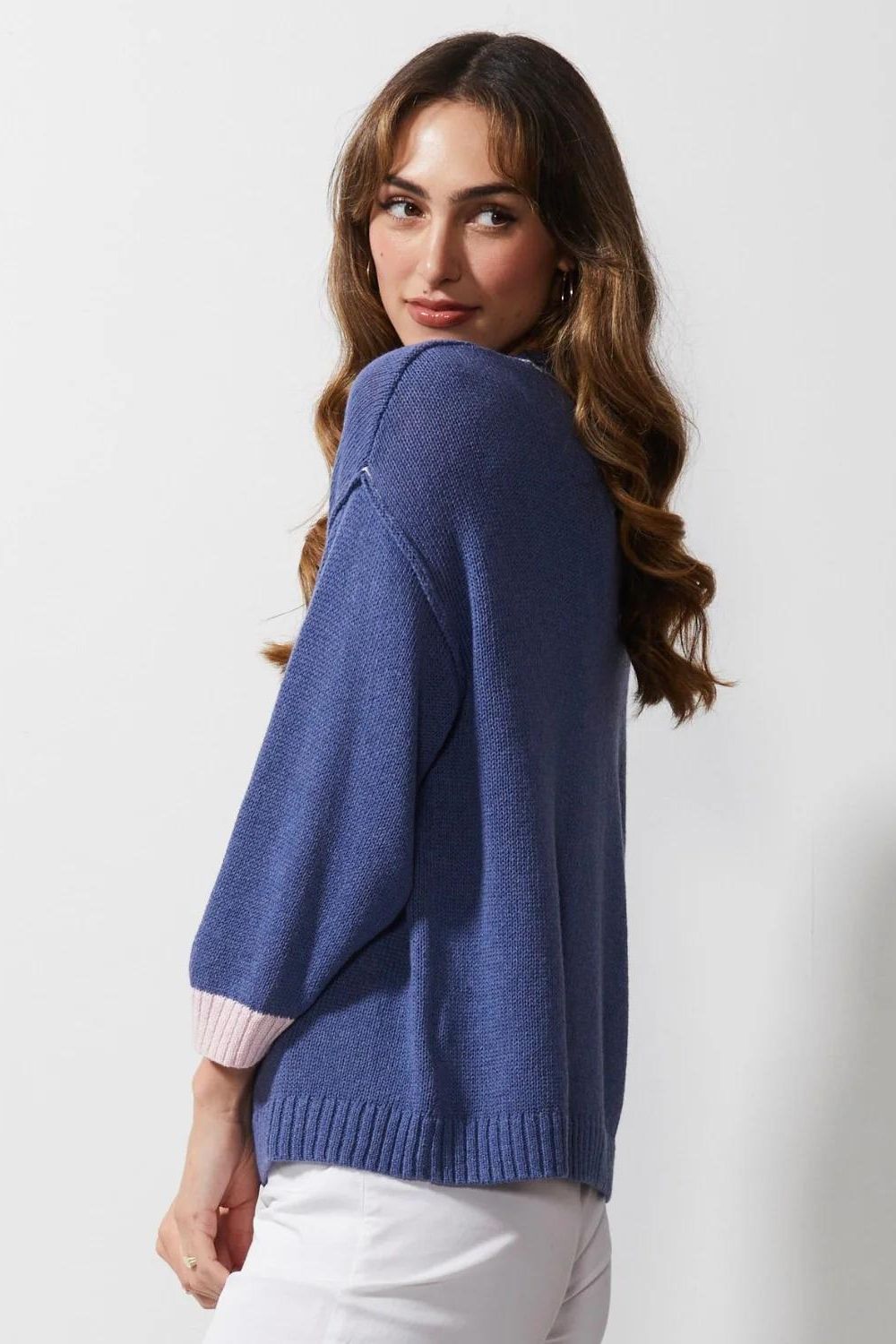 LD & Co Chunky Linen Cardi | Indigo_Shop 12