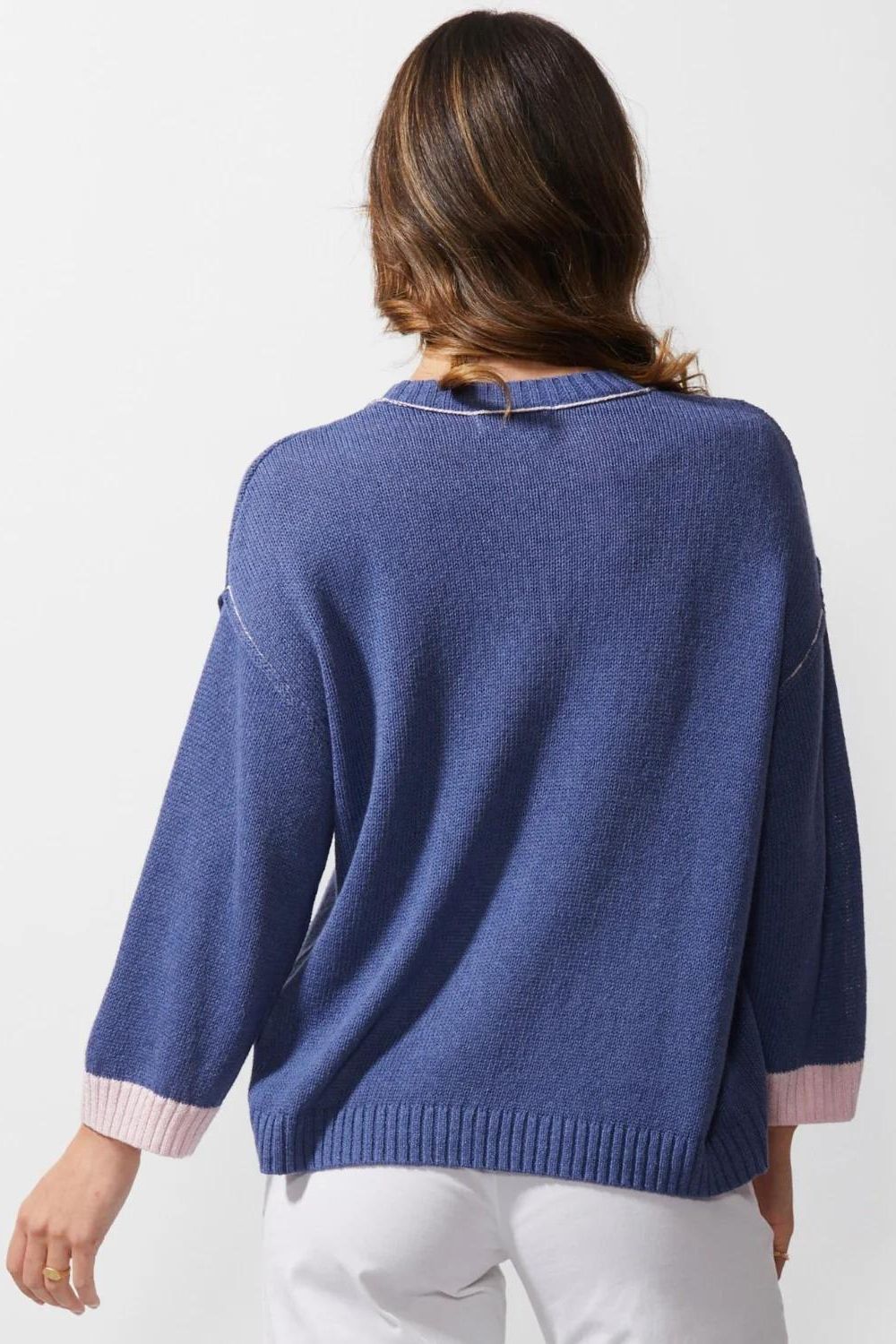 LD & Co Chunky Linen Cardi | Indigo_Shop 12