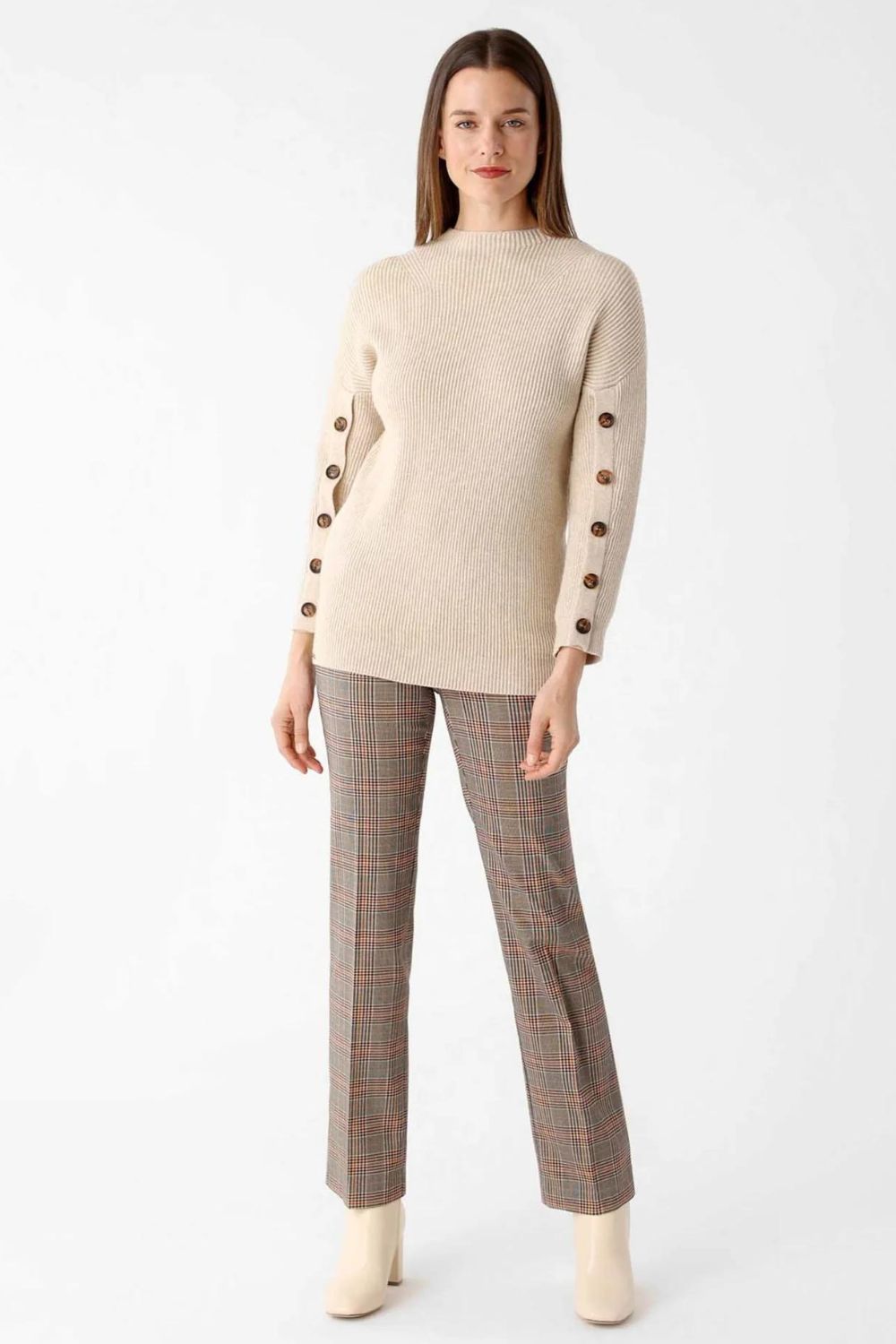 Lisette Tricot Button Sleeve Jumper | Beige_Shop 12