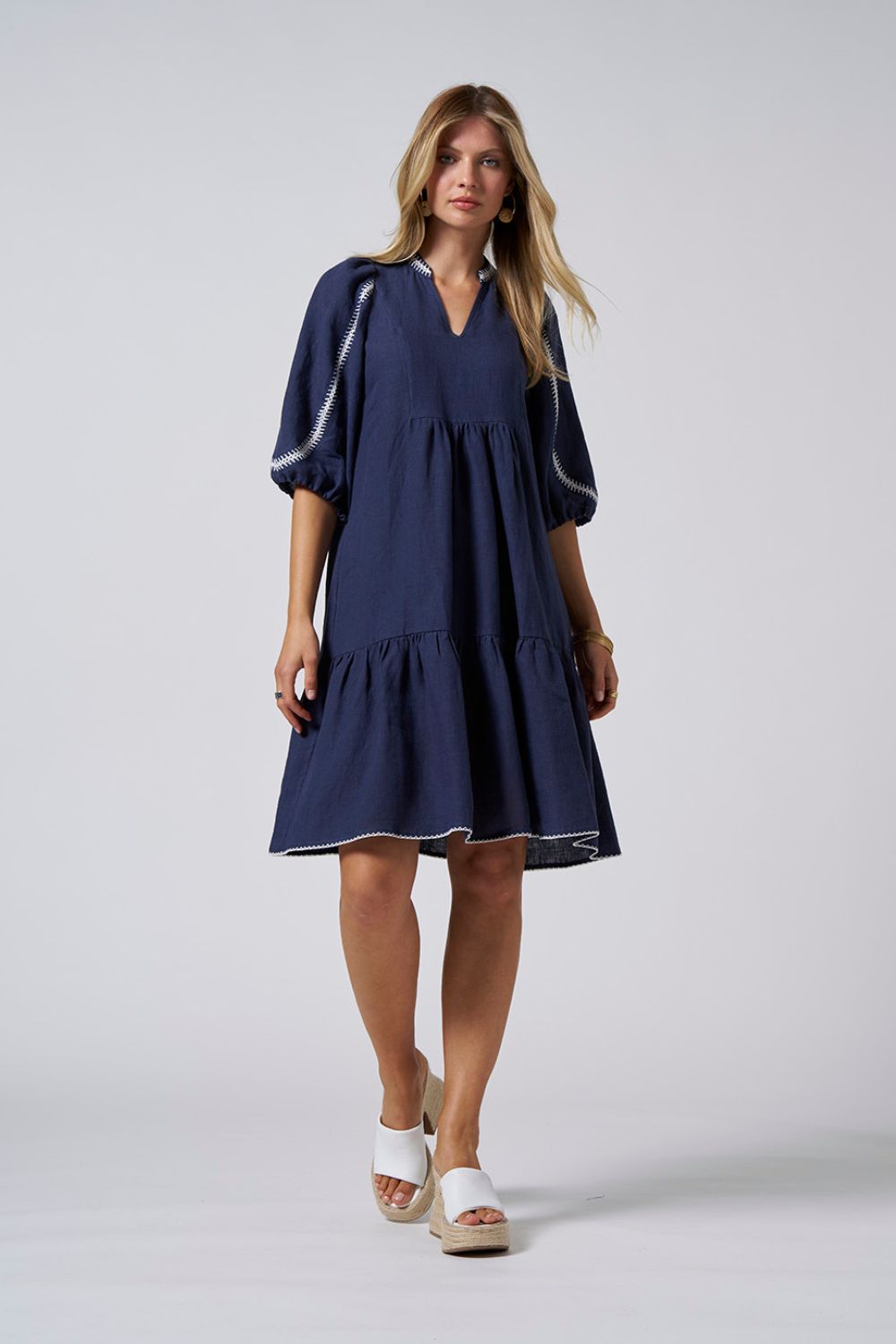 Varena Dress | Indigo