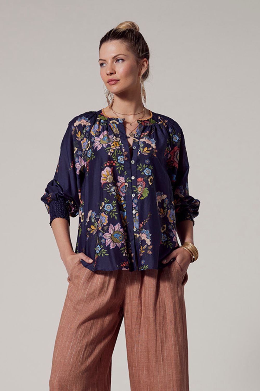 Loobie's Story Gala Shirt | Indigo Multi_Shop 12