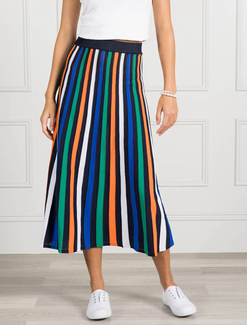 Sunray Skirt | Multi Stripe