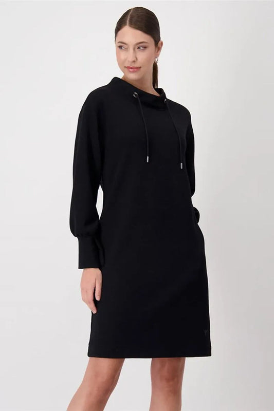 Stand Up Collar Dress | Black