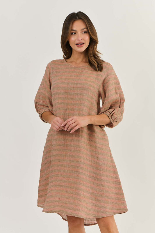 Naturals Linen Dress | Brick