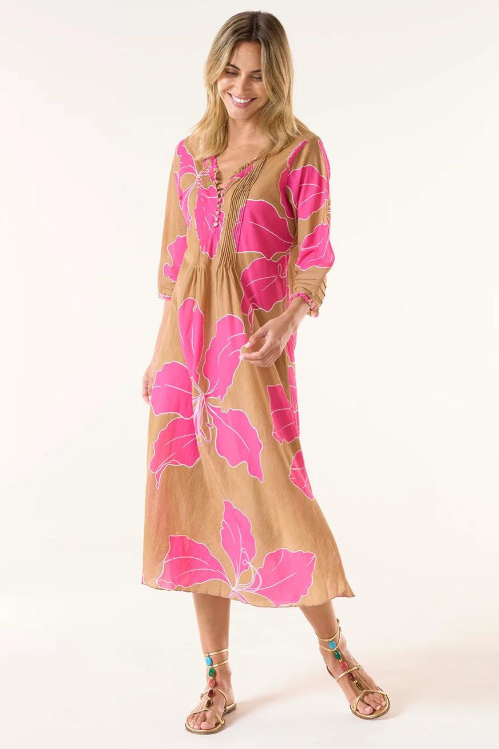 Oneseason Long Poppy Dress | Cadaques Pink_Shop 12