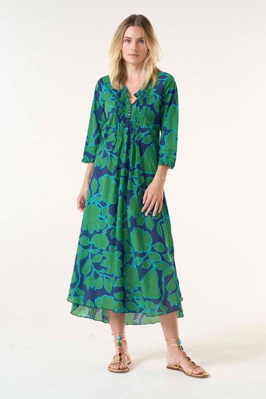 Oneseason Long Poppy Dress | Porto Vecchio Green_Shop 12