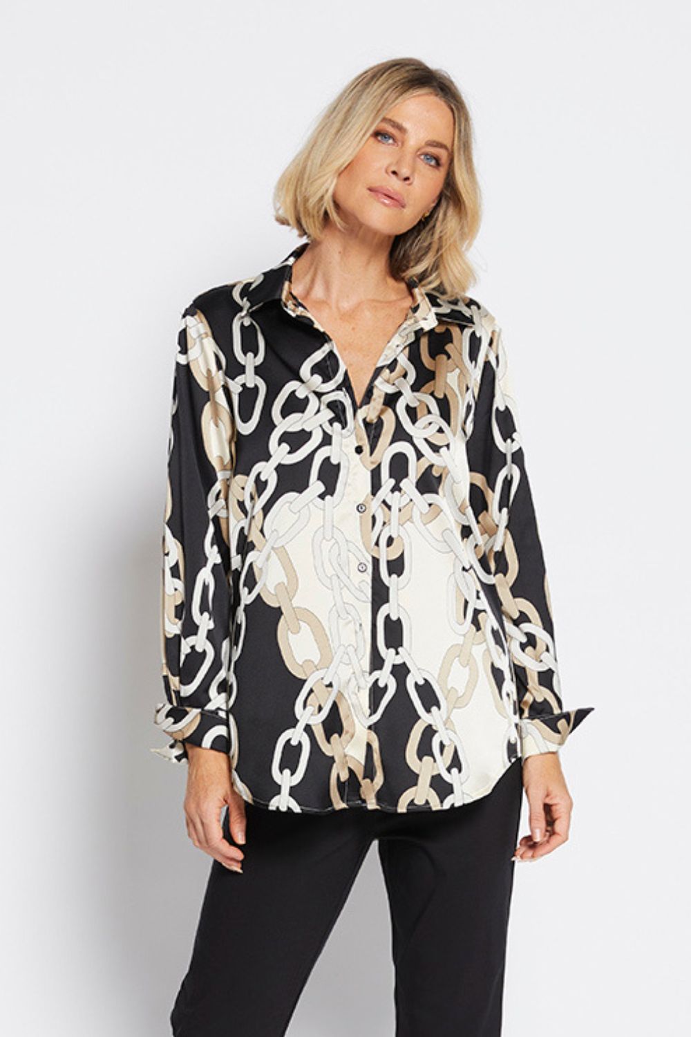 Philosophy Hill Links Pattern Shirt | Gold_Shop 12