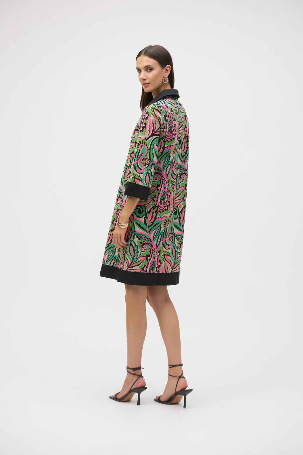 Poplin Paisley Print A-Line Dress | Multi