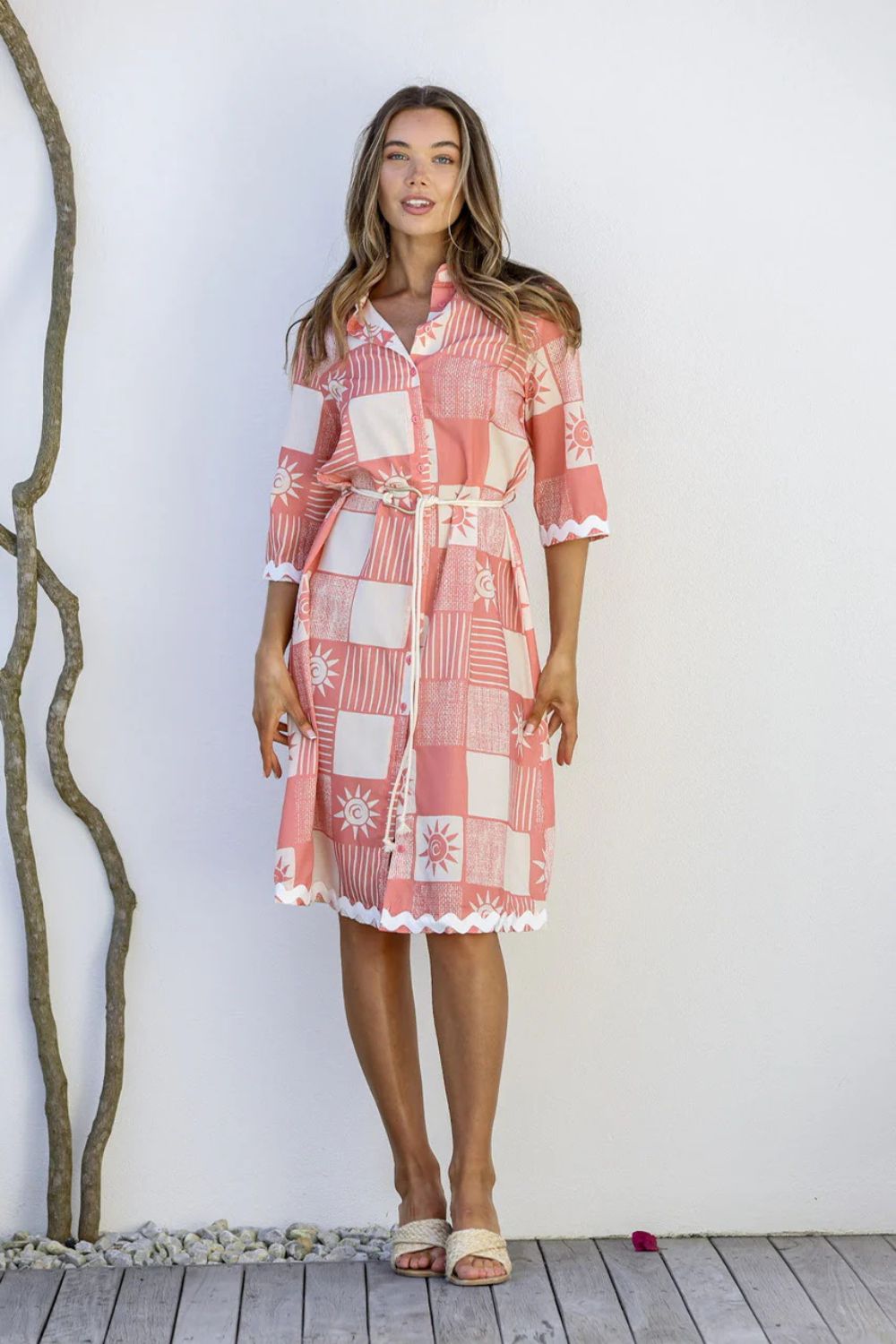 Soleil Ric Rac Dress | Melon