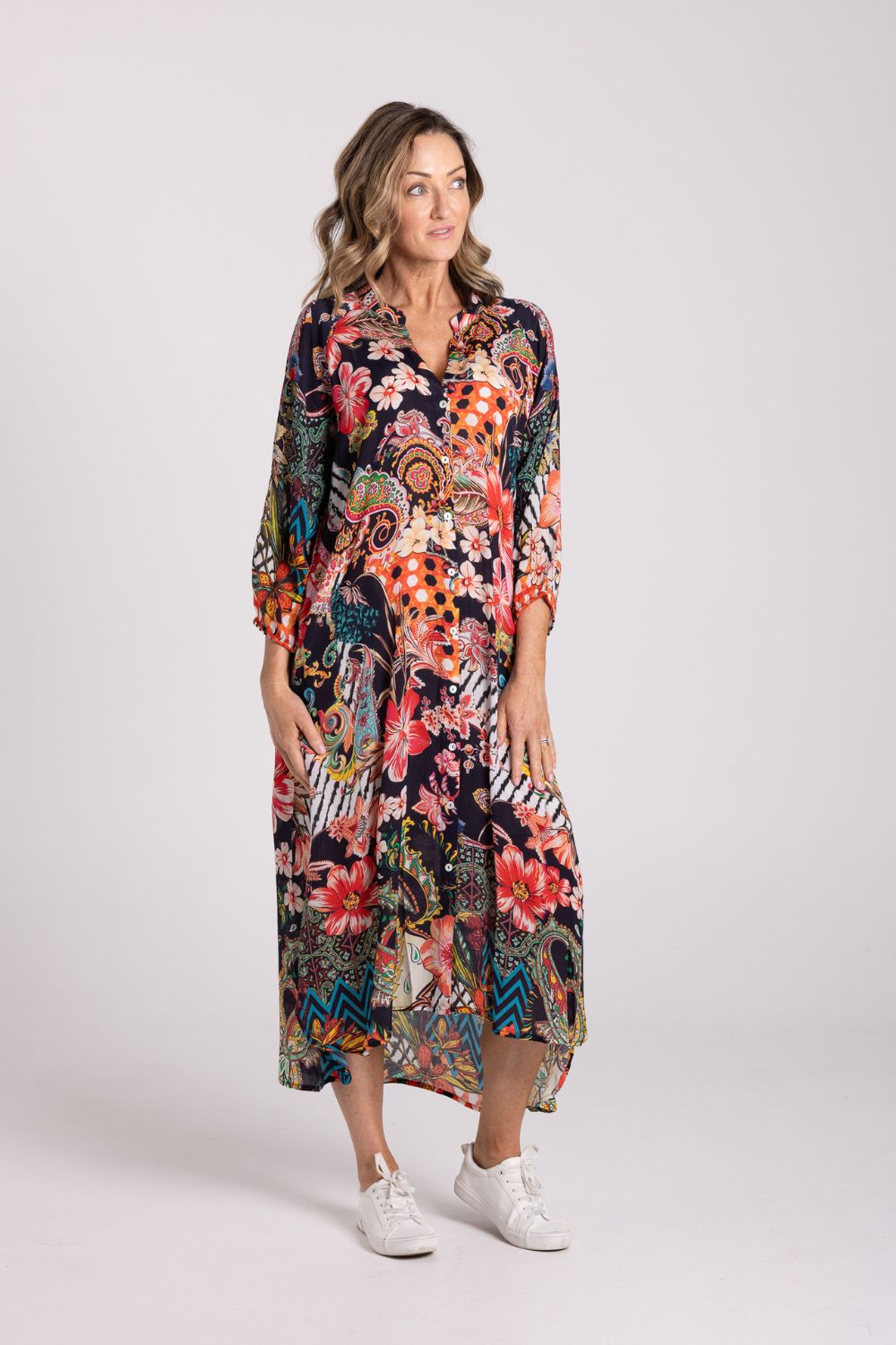 Zara Mandarin Maxi Dress | Midnight Garden_Shop 12