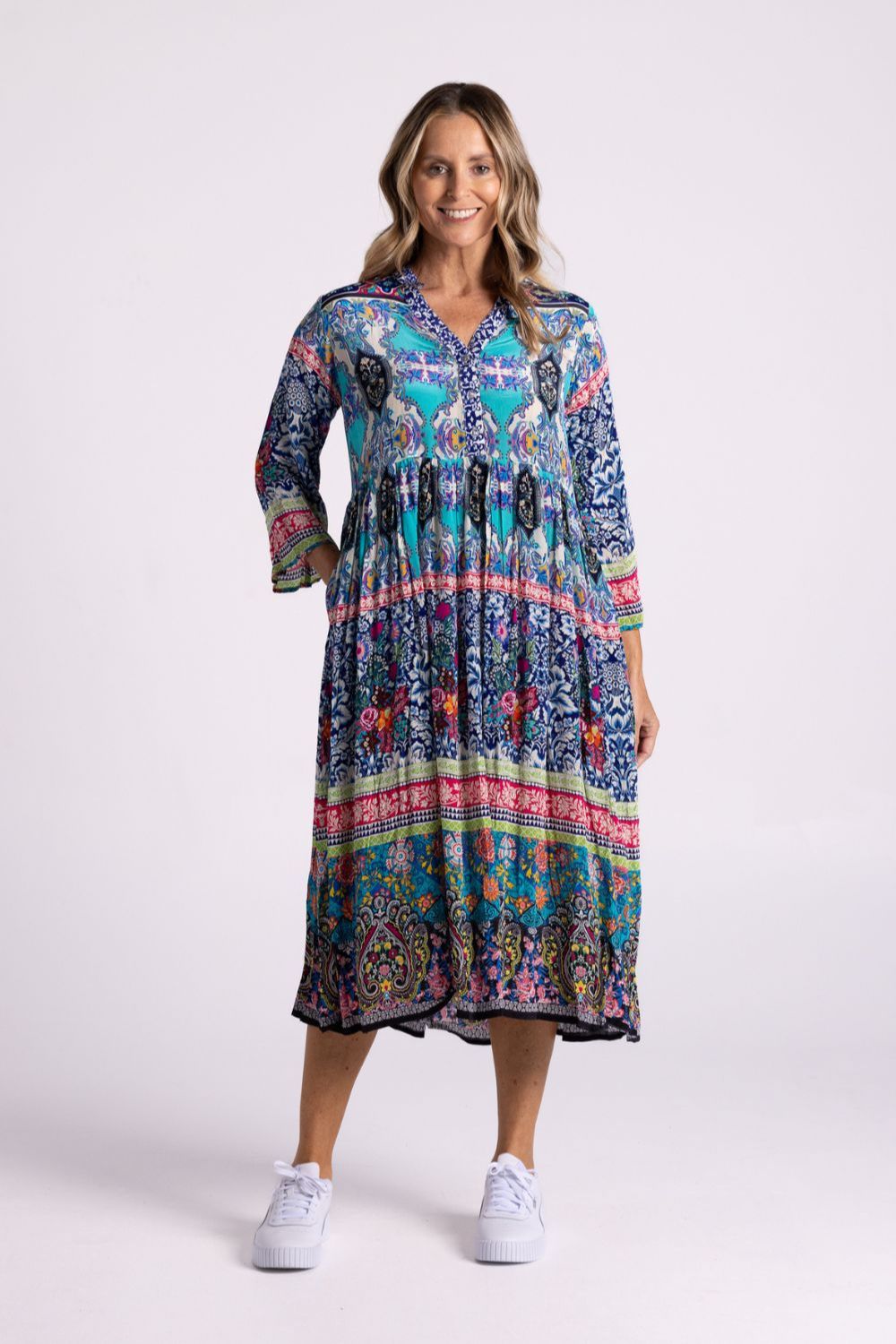 Erin V-Neck Dress | Paisley Tide