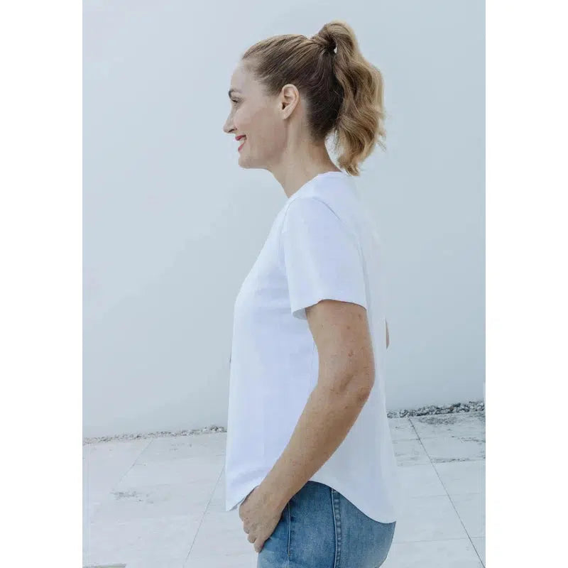 Slub Cotton Tee | White-Goondiwindi Cotton-Shop 12 Bendigo