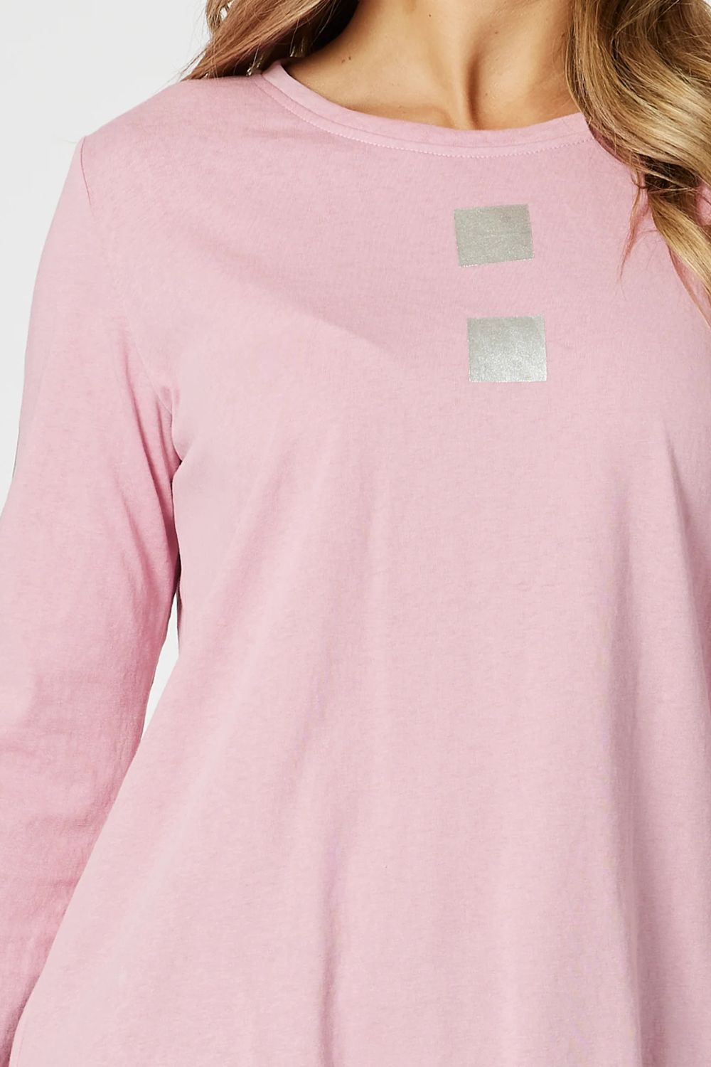 Be Square Long Sleeve Top | Pink