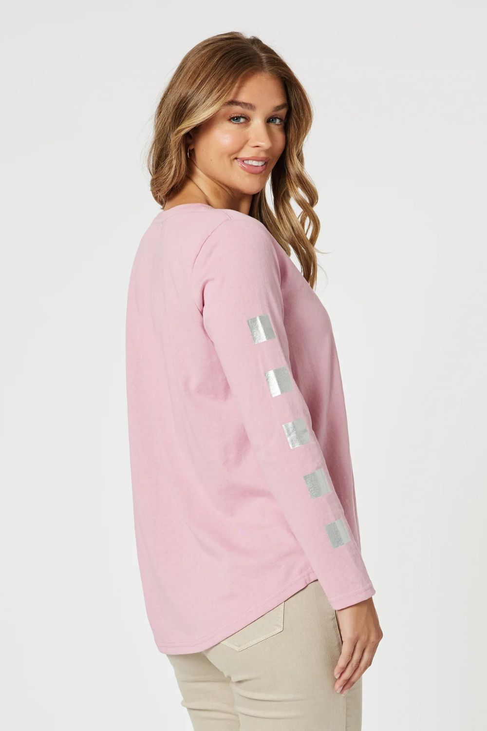 Be Square Long Sleeve Top | Pink