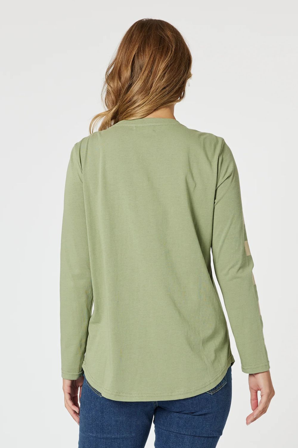 Be Square Long Sleeve Top | Khaki