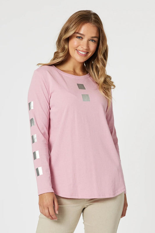 Be Square Long Sleeve Top | Pink