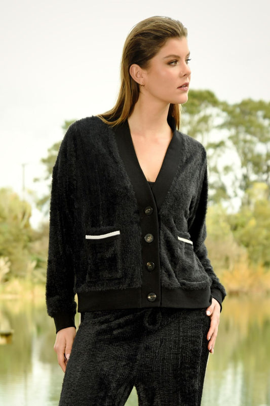 Freeze The Day Cardigan | Black