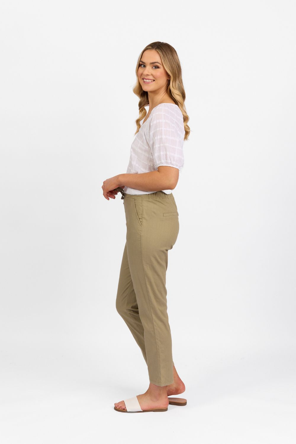 Vassalli Ankle Grazer Slim Pant | Sage_Shop 12