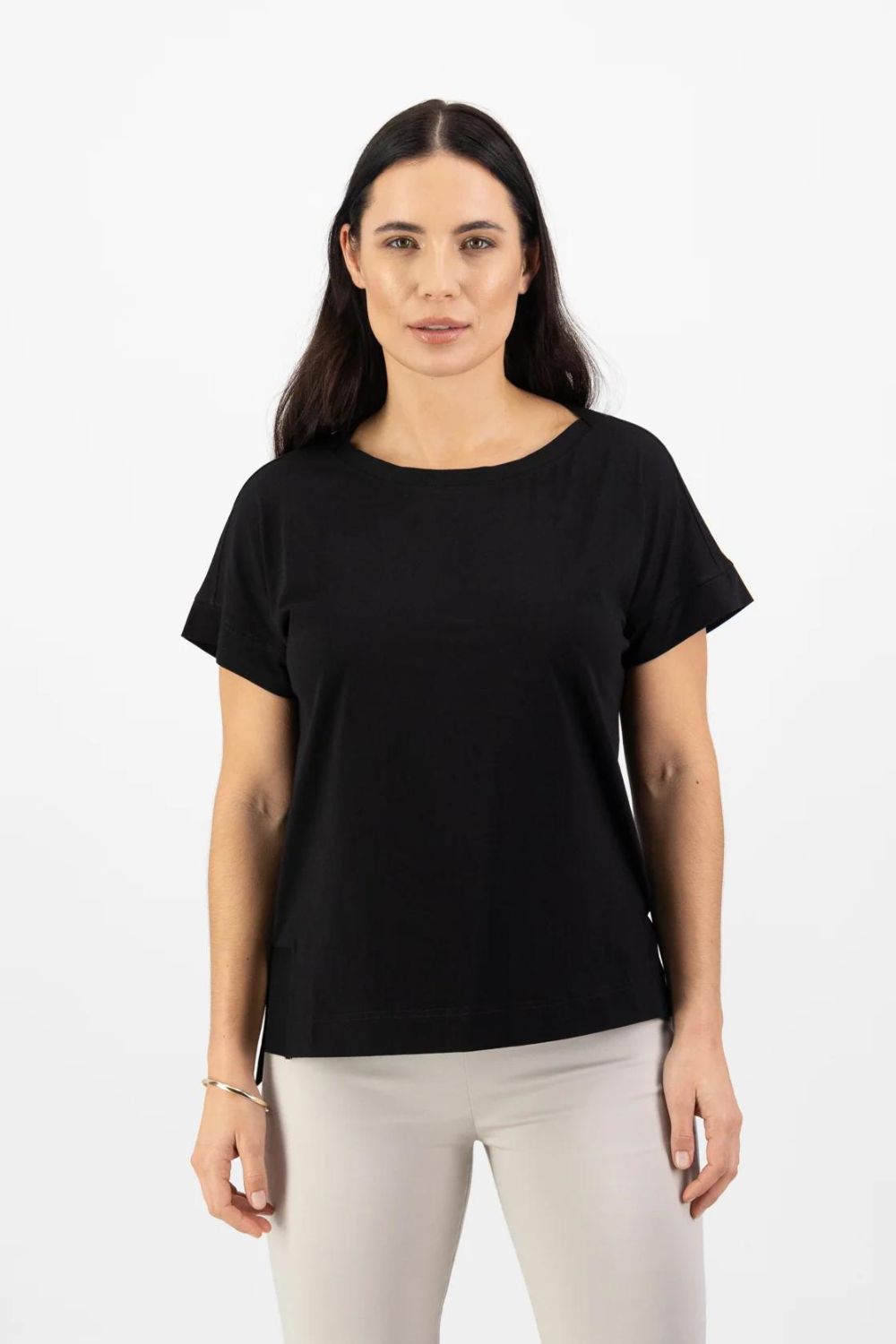 Vassalli Drop Sleeve Top | Black_Shop 12