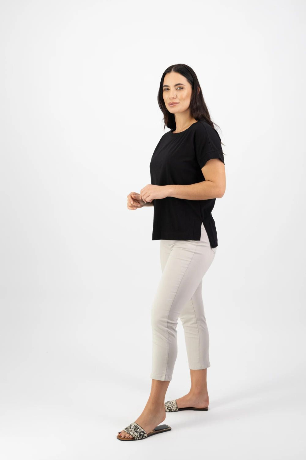 Vassalli Drop Sleeve Top | Black_Shop 12