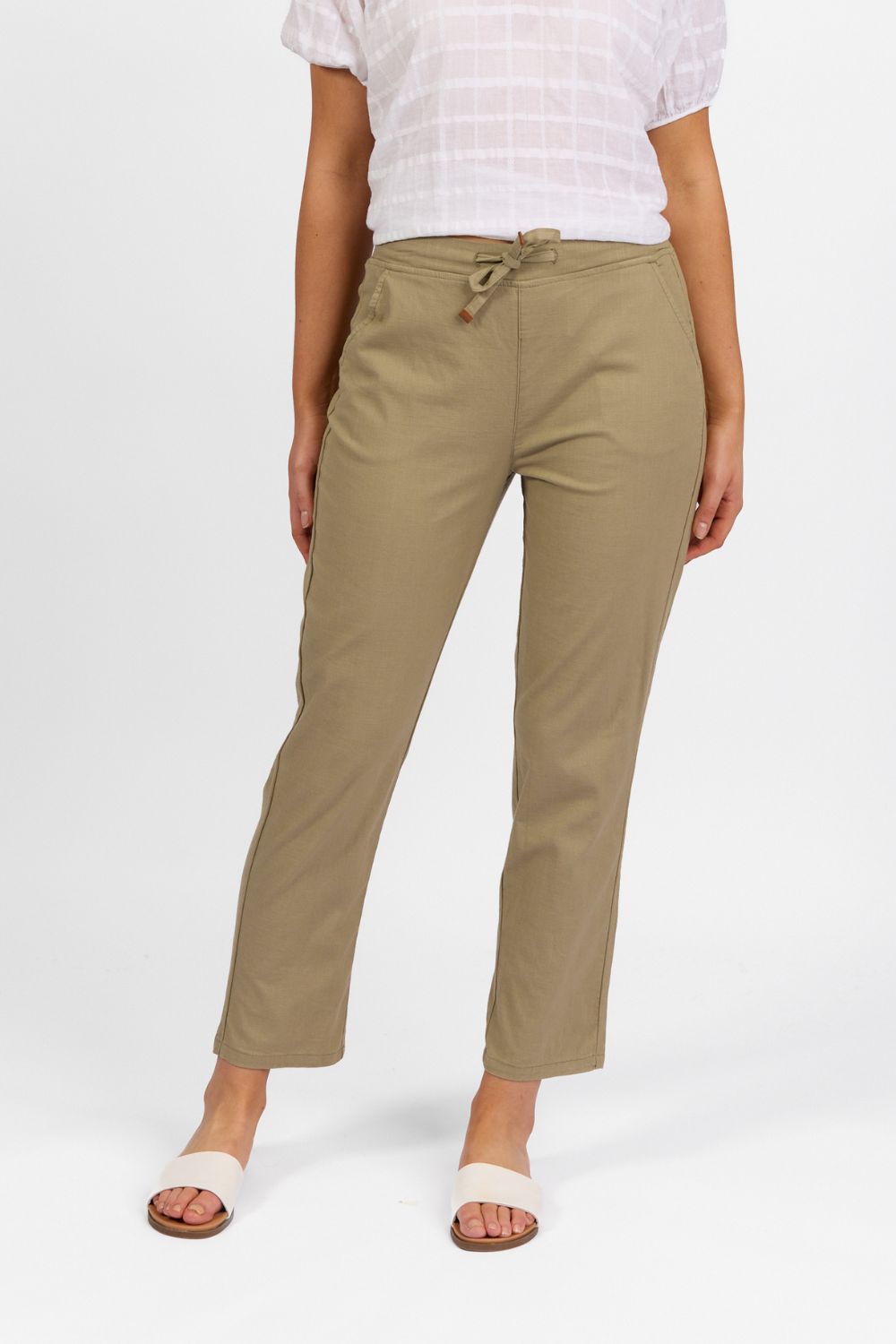 Vassalli Ankle Grazer Slim Pant | Sage_Shop 12