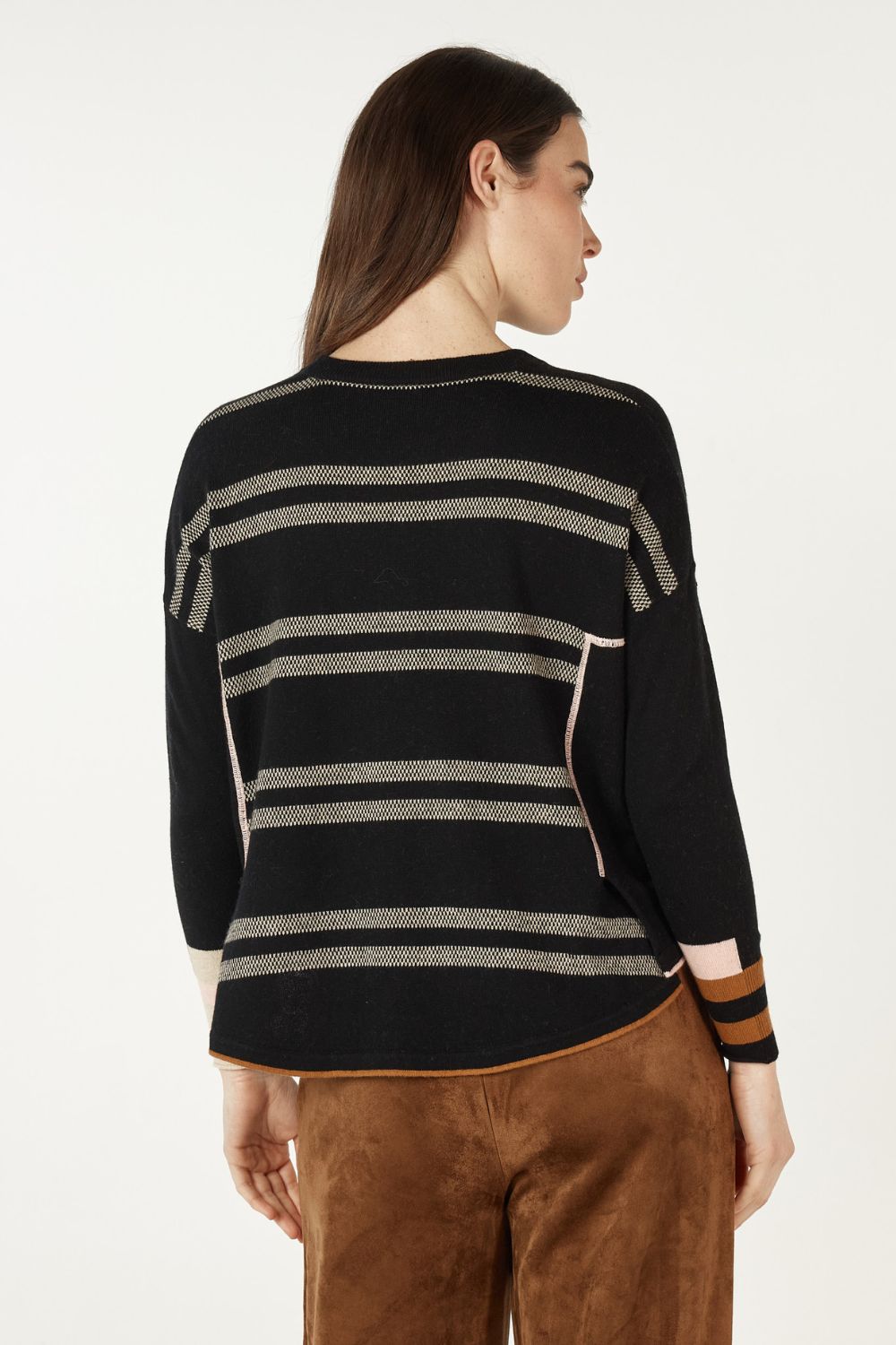 Birdseye Trim Jumper | Black