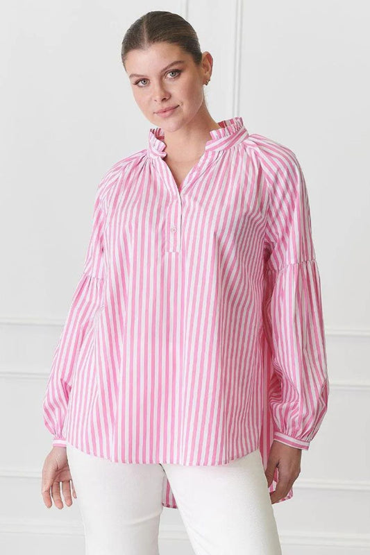 Kell Stripe Shirt | Pink