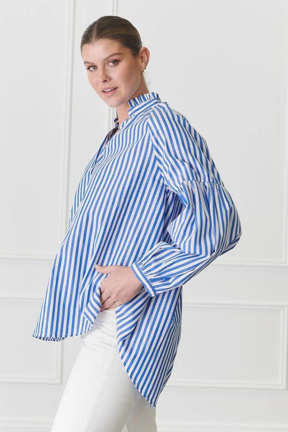 Zjoosh Kell Stripe Shirt | Blue_Shop 12