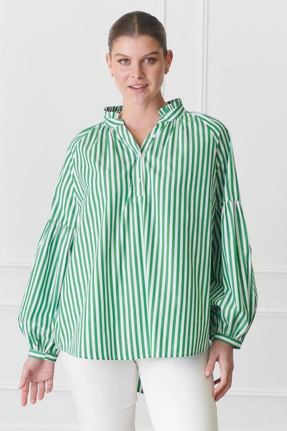 Kell Stripe Shirt | Green