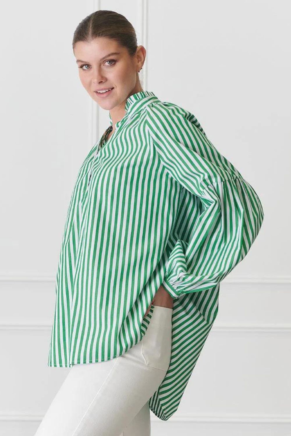 Kell Stripe Shirt | Green