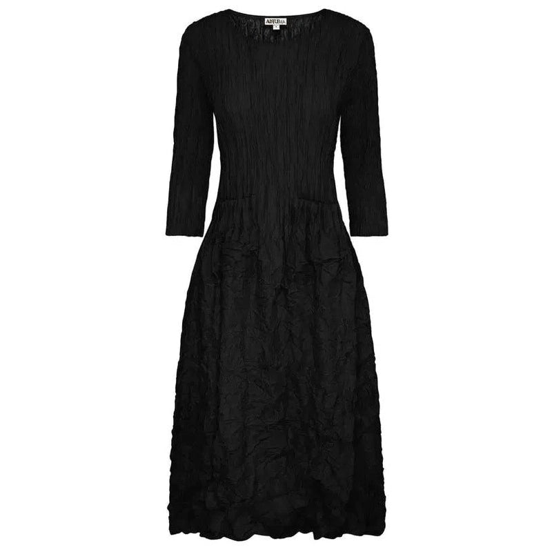 3 4 Sleeve Smash Pocket Dress Black Shop 12 Bendigo